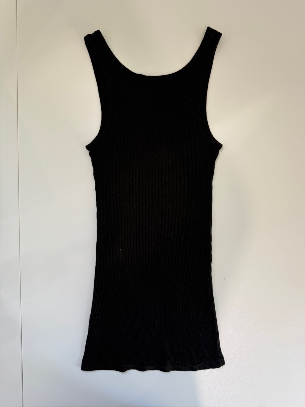 Michael Stars Black Ribbed Scoop Neck Tank Top - One Size - Picture 2 of 7